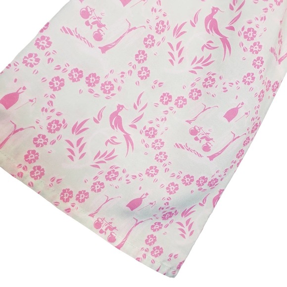 Angela Moore Pale Turquoise and Pink Carly Dress Long‎ Butterfly Sleeves Size S - Picture 9 of 10